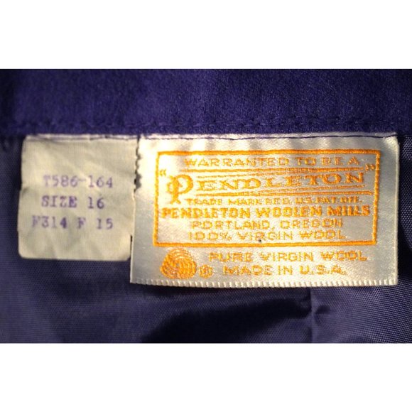 Pendleton Wool Skirt, Pleated Skirt, Tagged Size 16, Made in USA, Academia Core, - Picture 5 of 5